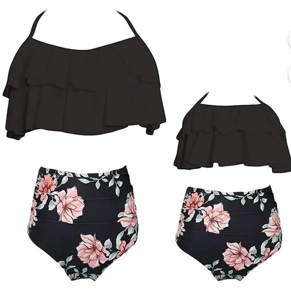 Family Matching Swimsuits - Mommy and Me Swim Suits 2 x Two Piece Swimming Suits - Picture 2 of 14